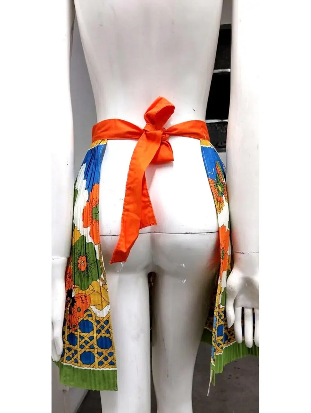 1970s Apron Psychedelic Colors Butterflies Vibrant Colors Lowenstein Deadstock